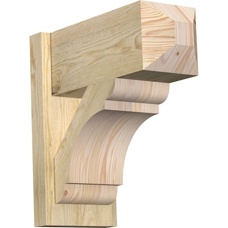 Ekena Millwork Olympic Rough Sawn Craftsman Outlooker, Douglas Fir, 8"W x 18"D x 18"H OUT08X18X18OLY04RDF